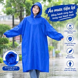[Mẫu mới] Áo mưa Phú Sang hàng loại 1 bít hai bên chất liệu su dẻo siêu bền, gấp gọn tiện lợi, bảo vệ môi trường 2