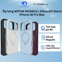 Ốp lưng MIPOW IRONBULL SiliconEX Stand hỗ trợ Magsafe dành cho iPhone 18 Pro Max 1