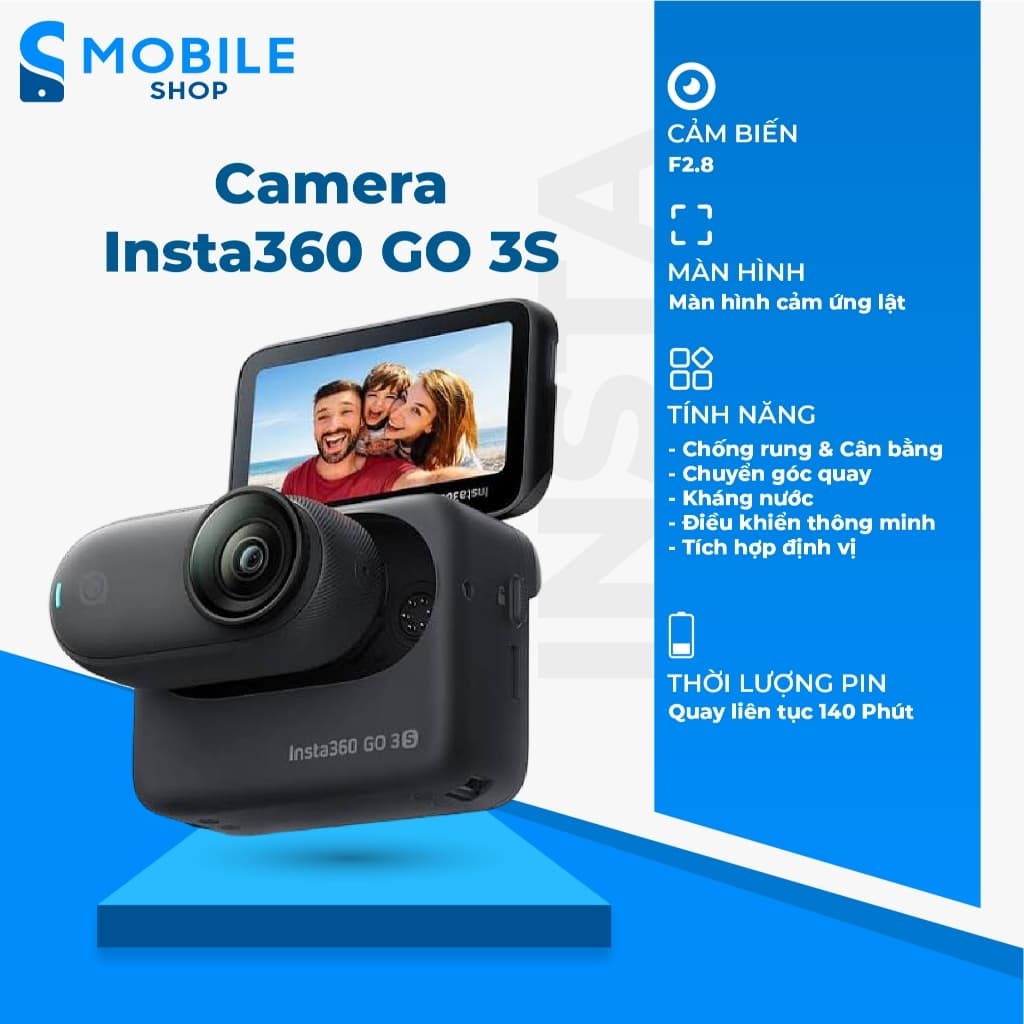Camera hành động Insta360 GO 3S 128GB Standard Edition Chính Hãng
