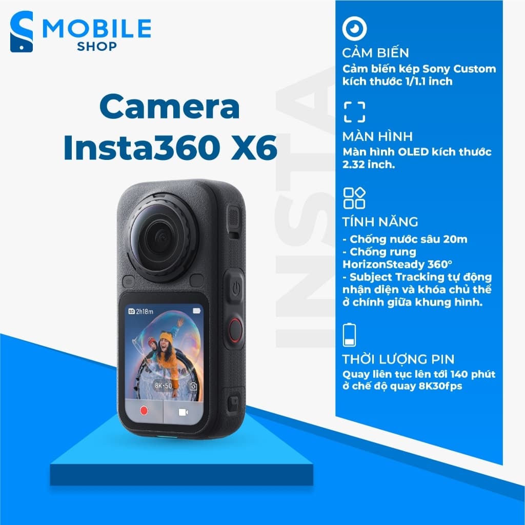 Camera hành trình Insta 360 X6 Standard/Essentials Bundle Chính Hãng