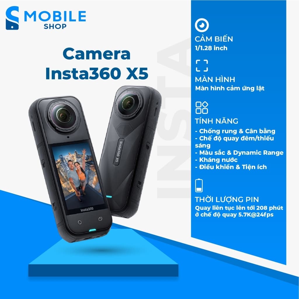 Camera hành trình Insta 360 X5 Essentials Bundle Chính Hãng