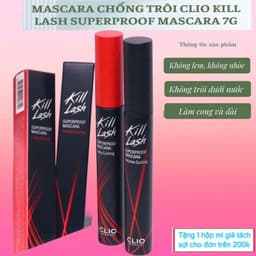 Chuốt Mi Mascara CLIO Kill Lash Superproof 7g làm dày, dài và cong mi, chuyên dụng cho make up 1