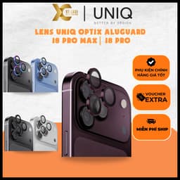 [Có iP18] Lens UNIQ OPTIX ALUGUARD Bảo Vệ Camera Hạn Chế Trầy Xước Chính Hãng cho iP 18 Pro Max| 18 Pro 1