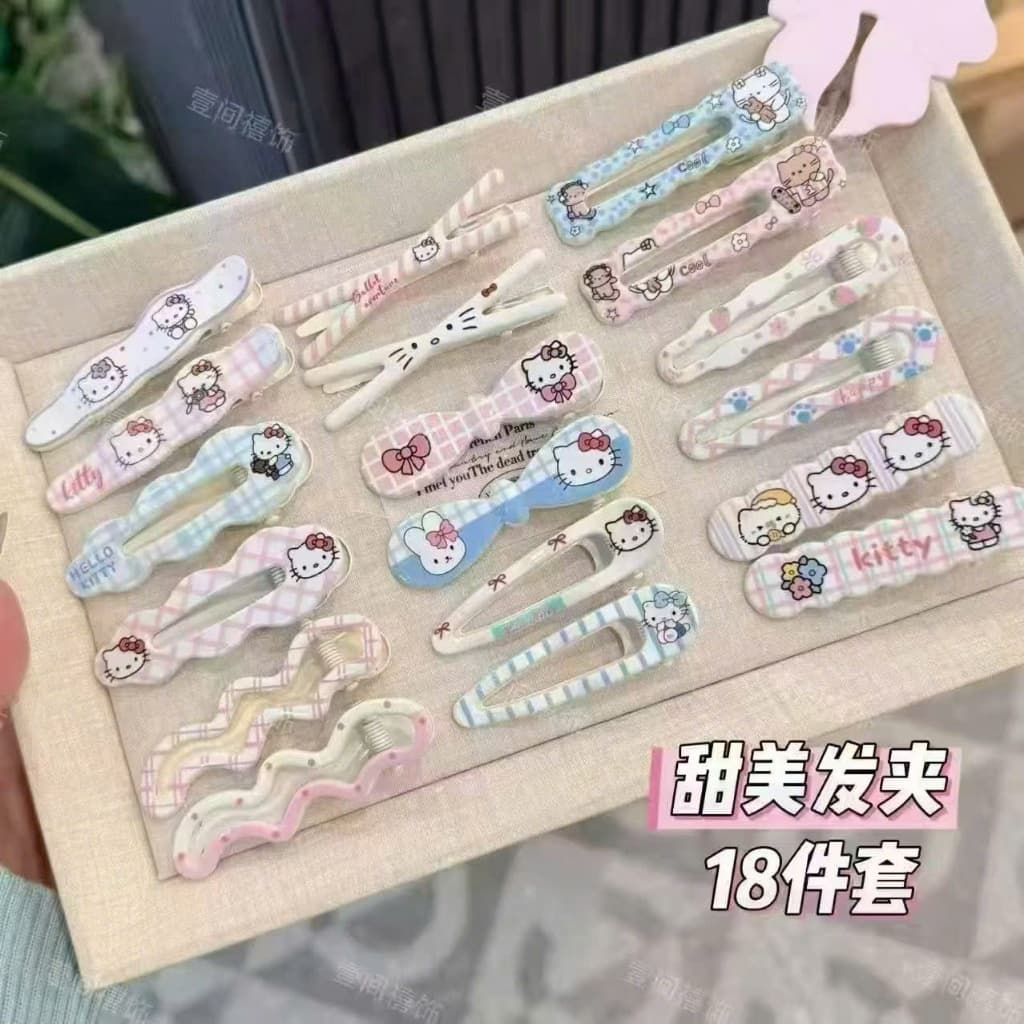 SET 18 Kẹp Tóc Hello Kitty - 18Pcs