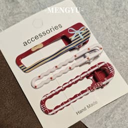 Set 3 kẹp tóc mái kẹo ngọt cặp tóc mái ngọt ngào cho mẹ và bé 2