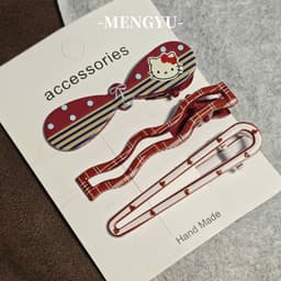 Set 3 kẹp tóc mái kẹo ngọt cặp tóc mái ngọt ngào cho mẹ và bé 3