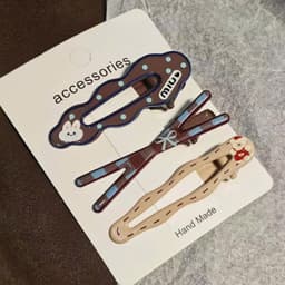 Set 3 kẹp tóc mái kẹo ngọt cặp tóc mái ngọt ngào cho mẹ và bé 4