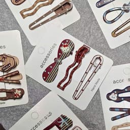 Set 3 kẹp tóc mái kẹo ngọt cặp tóc mái ngọt ngào cho mẹ và bé 5