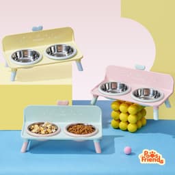 [Có Sẵn] Bộ Bát Ăn Đơn / Đôi Cho Chó Mèo Kèm Đế Nhựa, Bát Inox Đôi Thú Cưng 6