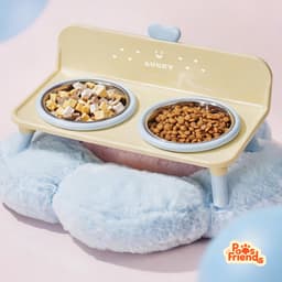 [Có Sẵn] Bộ Bát Ăn Đơn / Đôi Cho Chó Mèo Kèm Đế Nhựa, Bát Inox Đôi Thú Cưng 7