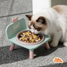 [Có Sẵn] Bộ Bát Ăn Đơn / Đôi Cho Chó Mèo Kèm Đế Nhựa, Bát Inox Đôi Thú Cưng 5
