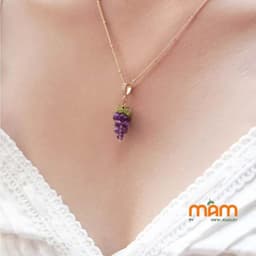 Dây chuyền Kaju đá tự nhiên năng lượng tình duyên học tập tài lộc mix charm mạ vàng - Mầm by Xanh 5