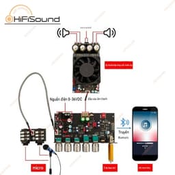 ZK-DAM H2 Mạch trộn Karaoke Bluetooth DSP phiên bản nâng cấp 5