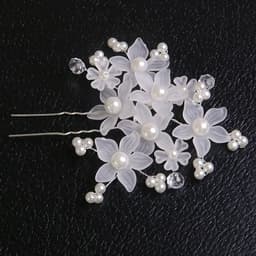 Trâm Cài Tóc Cô Dâu Hoa Lan Nhí Ngoc Trai Pha Lê – Phụ Kiện Tóc Cưới Handmade Thanh Lịch ponny 5