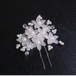 Trâm Cài Tóc Cô Dâu Hoa Lan Nhí Ngoc Trai Pha Lê – Phụ Kiện Tóc Cưới Handmade Thanh Lịch ponny 3