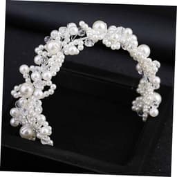 Băng Đô Cô Dâu Ngoc Trai Pha Lê – Phụ Kiện Tóc Cưới Handmade Sang Trọng ponny 1