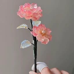 Kẹp Cài Tóc Cô Dâu Hoa Sen Hồng 3D – Phụ Kiện Tóc Cưới Handmade Thanh Lịch ponny 2
