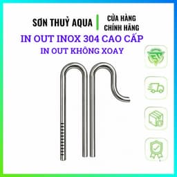 Bộ In Out Inox 304 dành Cho Bể Shallow Tank | F10 F12 F16 | In Out Váng Hút Váng Bể Thủy Sinh 6