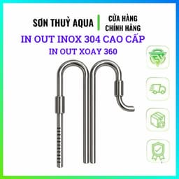 Bộ In Out Inox 304 dành Cho Bể Shallow Tank | F10 F12 F16 | In Out Váng Hút Váng Bể Thủy Sinh 5