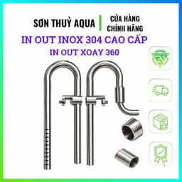 Bộ In Out Inox 304 dành Cho Bể Shallow Tank | F10 F12 F16 | In Out Váng Hút Váng Bể Thủy Sinh 1