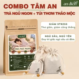 Combo Trà tâm sen tứ vị, túi thơm thảo mộc hỗ trợ ngủ ngon, an thần, sâu giấc, người mất ngủ lâu năm 1
