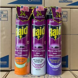 Combo 2 Chai Xịt Côn Trùng Raid 520ml Chính Hãng – Diệt Muỗi, Gián, Kiến Hiệu Quả – 3 Mùi Hương Lựa Chọn 2