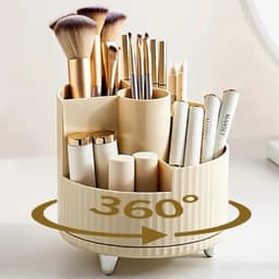 Kệ đựng (mỹ Phẩm/ Bút) Nhựa 5 Ngăn Xoay 360 độ 1