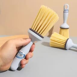 Chổi cọ quét bụi rửa chén đa năng 1827 (7x21cm) và Bộ chổi + ki hốt rác mini (loại rẻ)/ Chà Nồi Xoong inox 21cm. LMS 6