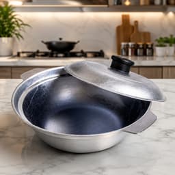 Nồi Gang Đúc Nguyên Khối 22cm Có Nắp 9