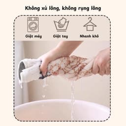 Thảm Chân Giường Lông Cừu Cashmere Pom/ Hình Thú và Thảm Chân 3D Hình Thú (Dạng Lông Cừu) 4