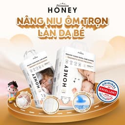 1B Tã bỉm HONEY mỏng nhẹ, mềm mại, thấm hút, đủ size cho bé 3