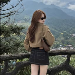 Chân Váy Jean Nữ AN TÂY - Form Chữ A, Cạp Cao, Hack Dáng Tôn Eo, Vải Denim Đẹp #8761 Màu Xanh Than 3