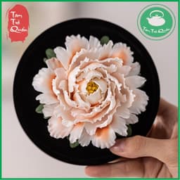 Bông hoa mẫu đơn gốm decor phòng trà, bàn trà, xông tinh dầu thơm 5