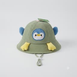 Mũ Vành Tròn Cho Bé Hình Chim Cánh Cụt Đáng Yêu - Nón Bucket Kèm Dây Chống Rơi 5