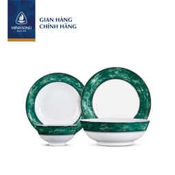 Bộ Chén Dĩa Gốm Sứ Cao Cấp Minh Long -  Jasmine  -  Thạch Vân 1