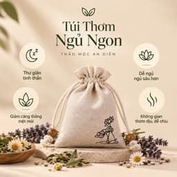 Combo Trà tâm sen tứ vị, túi thơm thảo mộc hỗ trợ ngủ ngon, an thần, sâu giấc, người mất ngủ lâu năm 3
