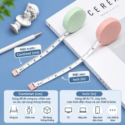 Thước dây tròn trơn màu 150cm 3
