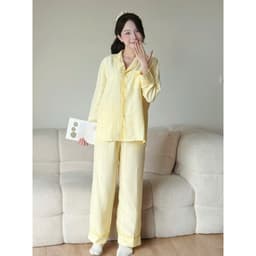 MB-SET-030 Set đồ ngủ kẻ sọc đôi viền né theo màu Maybee Homedress 3