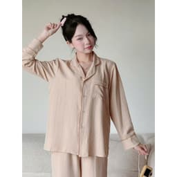 MB-SET-030 Set đồ ngủ kẻ sọc đôi viền né theo màu Maybee Homedress 5