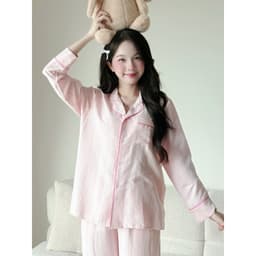 MB-SET-030 Set đồ ngủ kẻ sọc đôi viền né theo màu Maybee Homedress 6