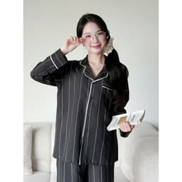 MB-SET-030 Set đồ ngủ kẻ sọc đôi viền né theo màu Maybee Homedress 7