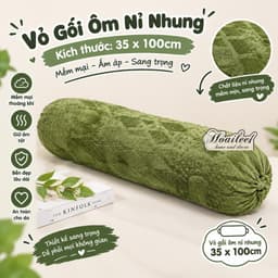 Vỏ gối ôm nỉ nhung COCO kích thước 35x100cm, áo gối ôm mềm mịn mát an toàn với mọi loại da 1