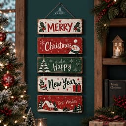 Bảng treo gỗ Giáng sinh trang trí noel, homestay, cà phê........ tặng kèm đinh 3 chân 5