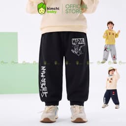 [10-29KG] Quần Dài Jogger Nỉ 2 Da Dày Dặn Giữ Nhiệt Cho Bé Trai KIMCHIBABY Họa Tiết Siêu Anh Hùng Mặc Thu Đông QN601 4