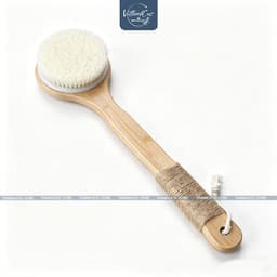 Bàn Chải Tắm Cán Dài Gỗ Tre lông mềm , Kỳ Lưng Tẩy Tế Bào Chết, Sợi PP Mềm Mại Massage Cơ Thể,  40x10.5 cm 1