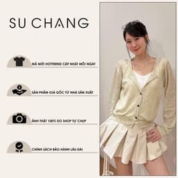 Áo Len Dệt Kim Phối Tiêu Mix Thun Viền Ren A1008 Su Chang Thời Trang Nữ 9