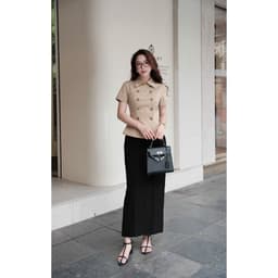 Áo Kí Giả Cổ Đức Khuy Đối Xứng Chất Kaki Hàn MACI MCAABBE0411 Thời Trang Nữ Thiết Kế Độc Quyền 6