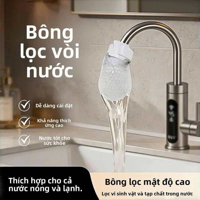 Combo 50 Túi Lọc Vòi Nước Đa Năng Bông Mềm, Lắp Đặt Dễ Dàng