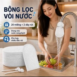 Combo 50 Túi Lọc Vòi Nước Đa Năng Bông Mềm, Lắp Đặt Dễ Dàng 2