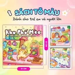 Sách Khu Phố Mèo - Sách tô màu những chú mèo hậu đậu 3